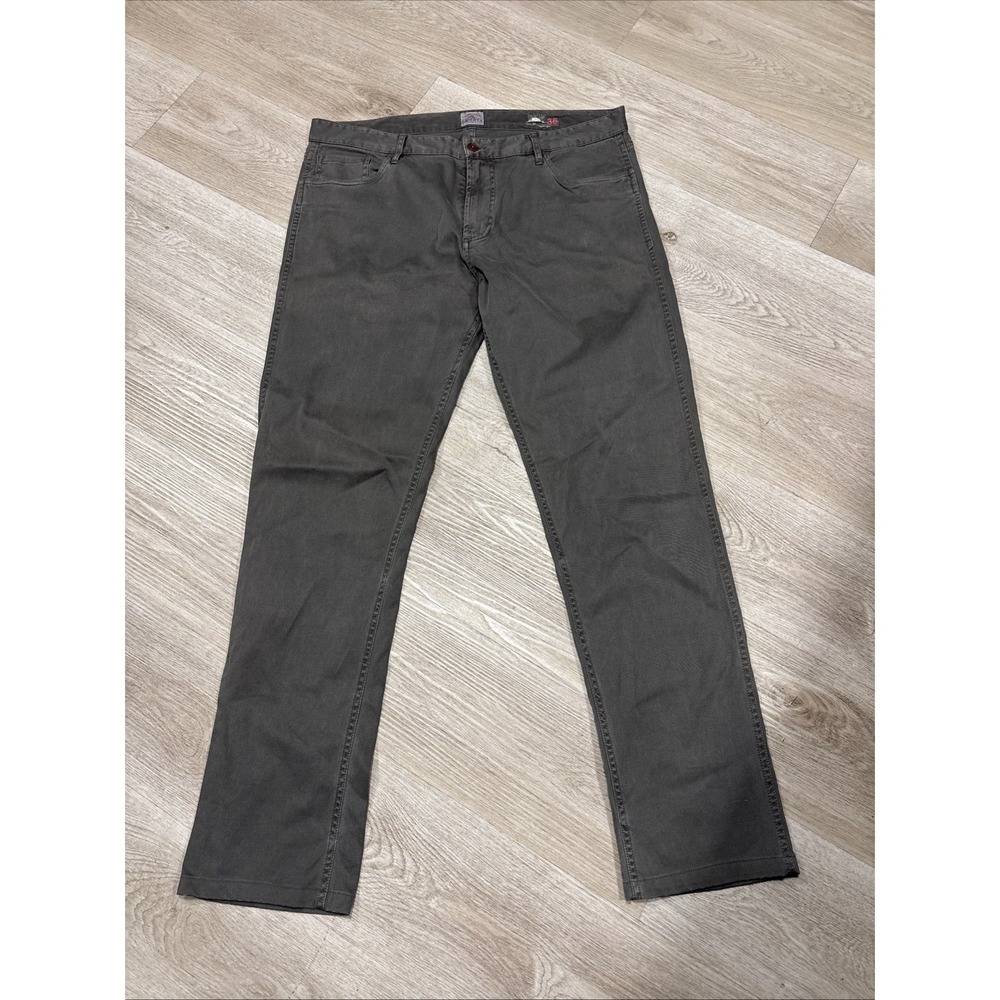 Faherty Twill Terry 5-Pocket Pant Slim Straight Mens Sz 36x32(38x32) Army Green